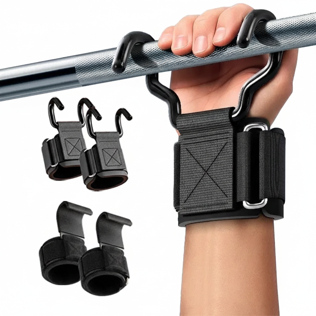 Elite Grip-Assist Lifting Hooks: Neoprene Padded Wrist Wraps for Powerlifting