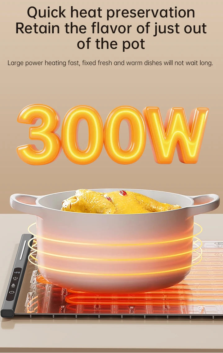 The Modern Hostess Warming Tray: Portable Fast-Heating Mat with Smart Temp Control