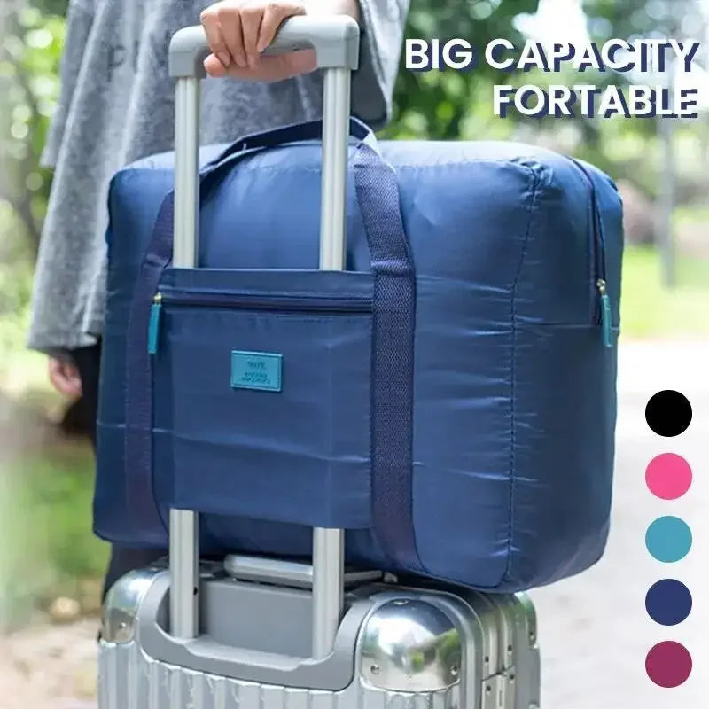 Nomad Foldable Carry-On: Water-Resistant Overnight Bag with Trolley Sleeve