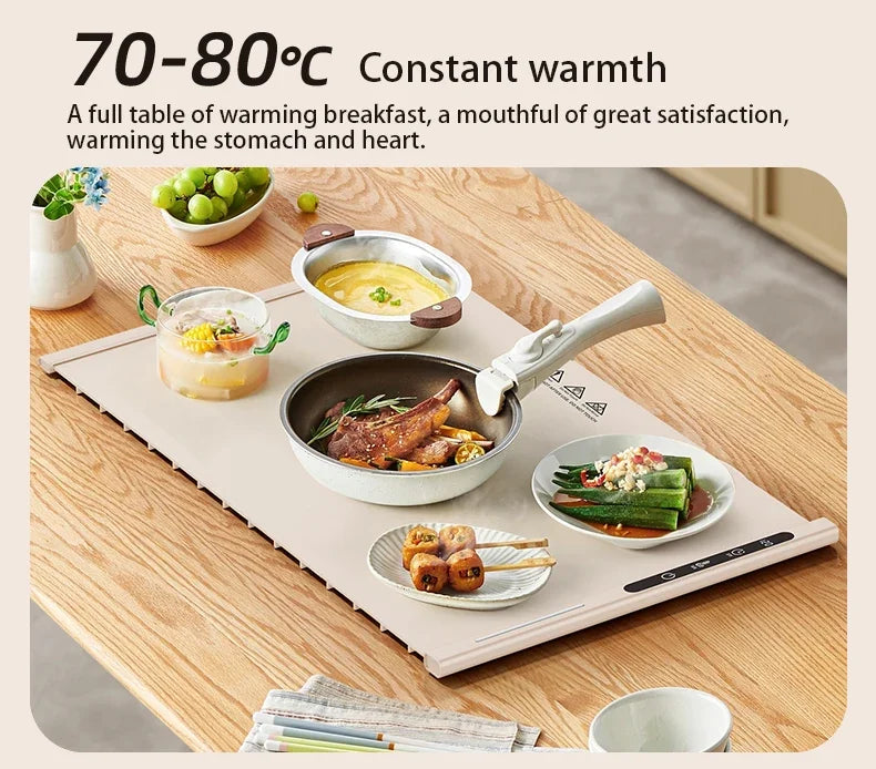 The Modern Hostess Warming Tray: Portable Fast-Heating Mat with Smart Temp Control