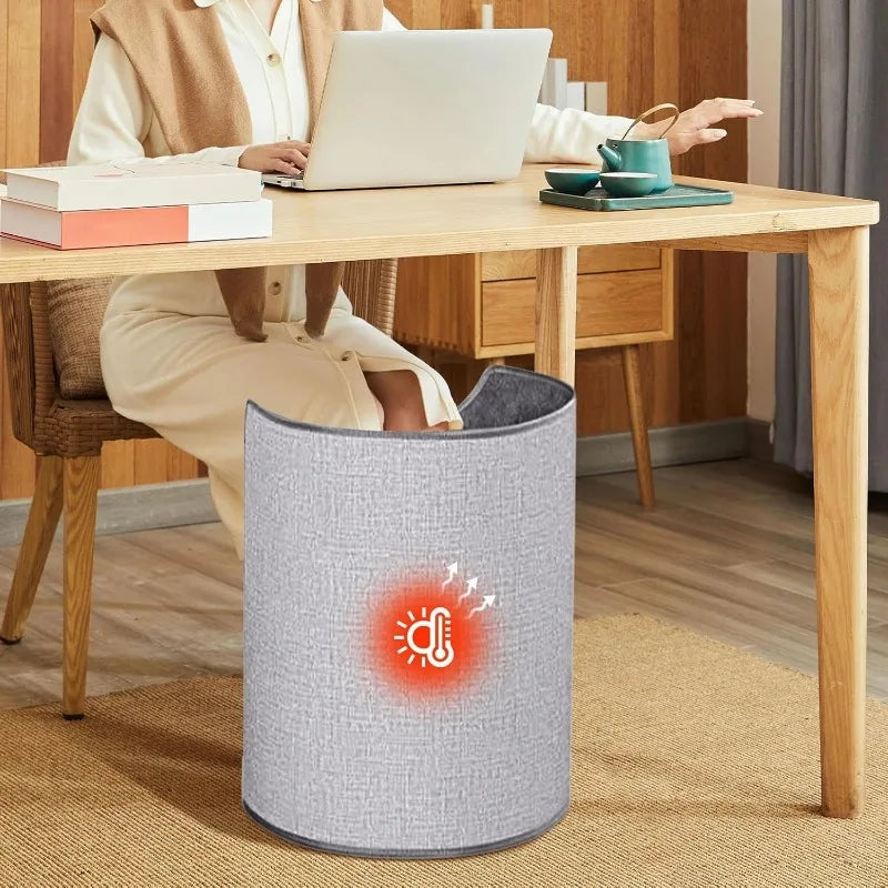 The Cozy Desk Pro: Silent Foldable Foot & Leg Heater with Smart Timer