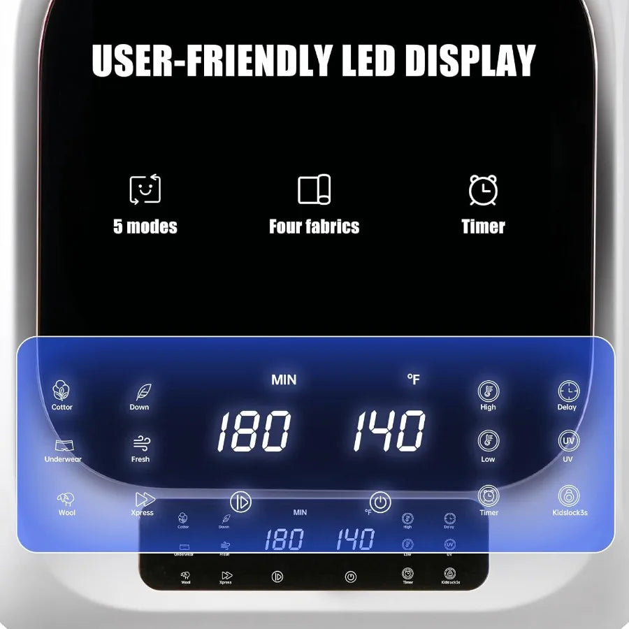 The Urban Nomad 12lb Portable Dryer: 6-Mode Smart Drying for Small Spaces