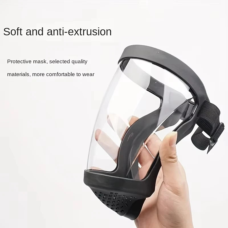 Panoramic Safety Mask: Heat-Resistant & Adjustable Full-Face Protection