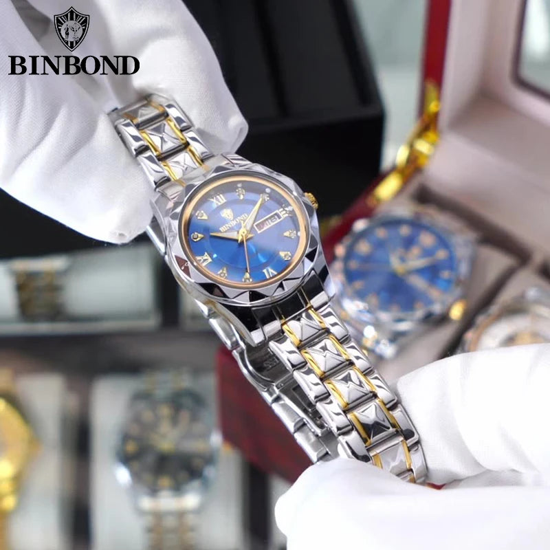 The Executive Muse: Stainless Steel Waterproof Quartz Watch for Women