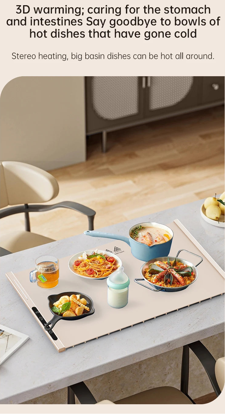 The Modern Hostess Warming Tray: Portable Fast-Heating Mat with Smart Temp Control