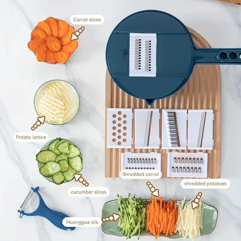 The 60-Second Salad Slicer: 9-in-1 Multi-Functional Vegetable Cutter & Grater