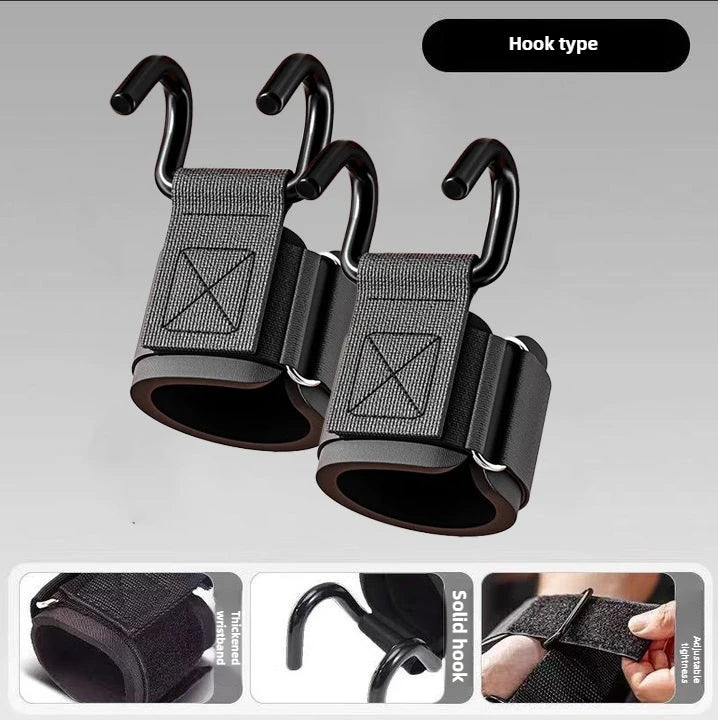 Elite Grip-Assist Lifting Hooks: Neoprene Padded Wrist Wraps for Powerlifting