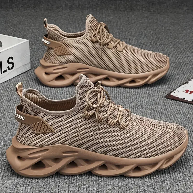 Unisex Breathable Mesh Sneakers with 3cm Height Advantage