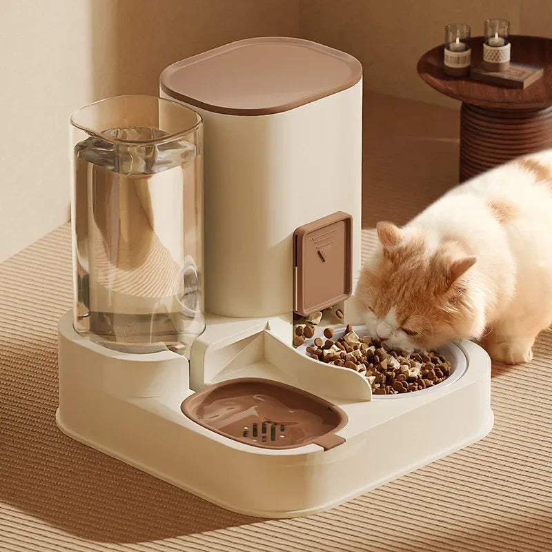 The 24/7 Auto-Refill Station: Exquisite Pet Bowl & Constant-Flow Fountain