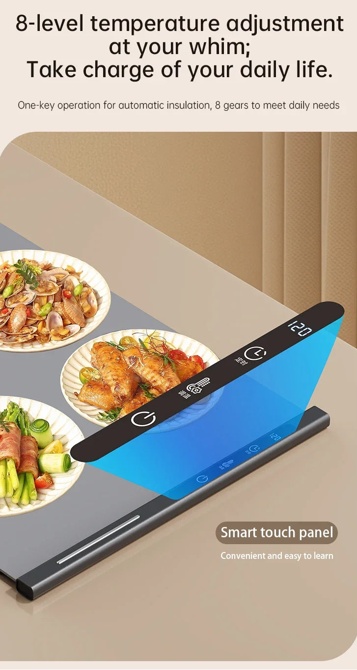 The Modern Hostess Warming Tray: Portable Fast-Heating Mat with Smart Temp Control