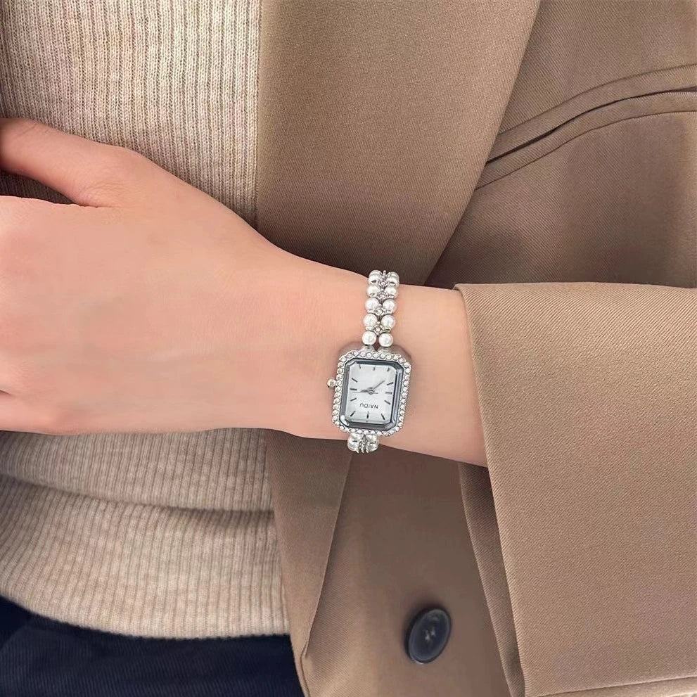 Pearl-Incrusted Luxury Watch for Weddings & Special Events For Women