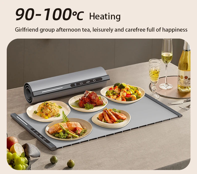 The Modern Hostess Warming Tray: Portable Fast-Heating Mat with Smart Temp Control
