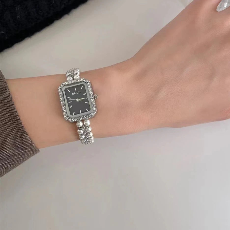 Pearl-Incrusted Luxury Watch for Weddings & Special Events For Women