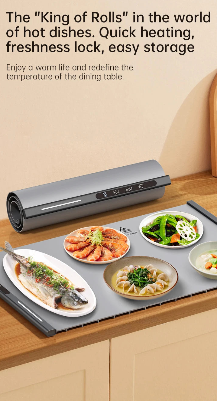 The Modern Hostess Warming Tray: Portable Fast-Heating Mat with Smart Temp Control