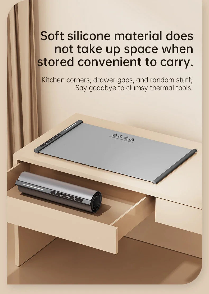 The Modern Hostess Warming Tray: Portable Fast-Heating Mat with Smart Temp Control