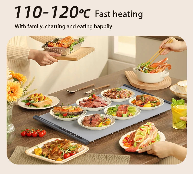 The Modern Hostess Warming Tray: Portable Fast-Heating Mat with Smart Temp Control