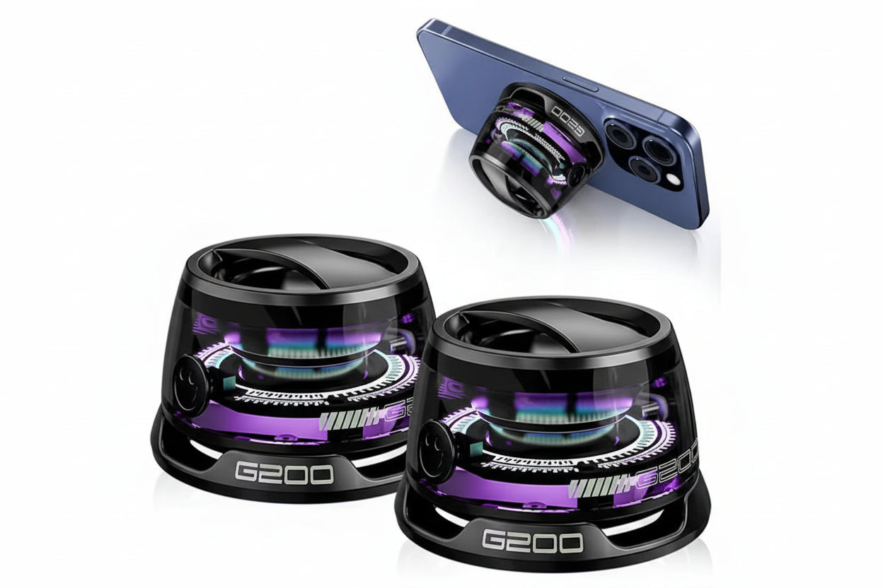 The Nomad Pod: Magnetic Bluetooth Travel Speaker with Pulsating RGB Glow