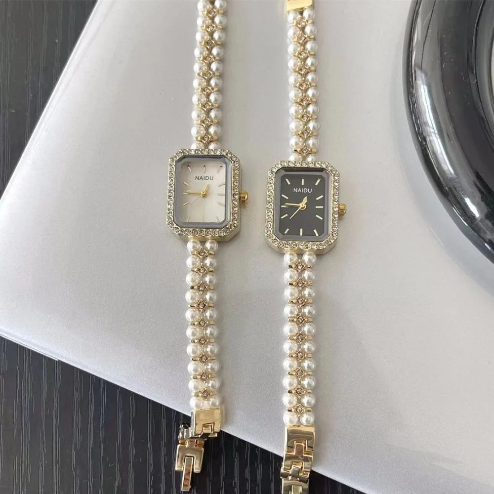 Pearl-Incrusted Luxury Watch for Weddings & Special Events For Women