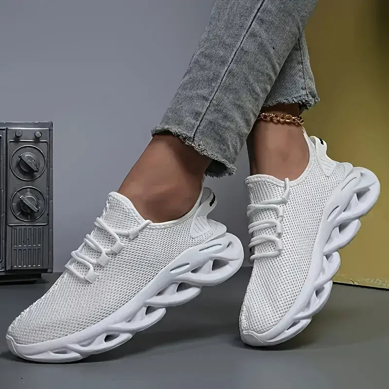 Unisex Breathable Mesh Sneakers with 3cm Height Advantage