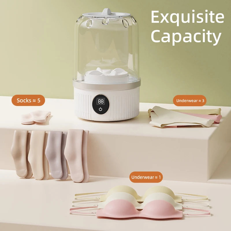 Miniature Wireless Washing Machine: Specialized Care for Underwear, Socks & Pet Wear