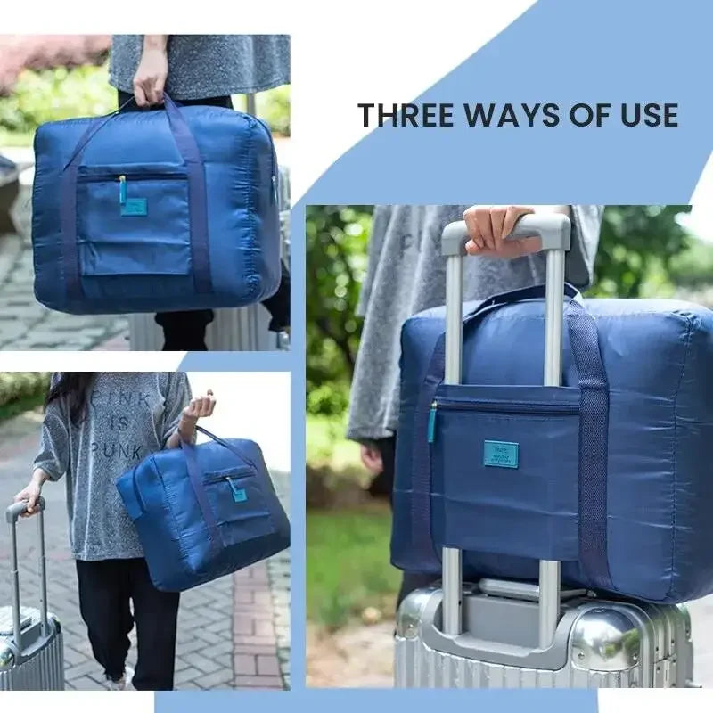 Nomad Foldable Carry-On: Water-Resistant Overnight Bag with Trolley Sleeve