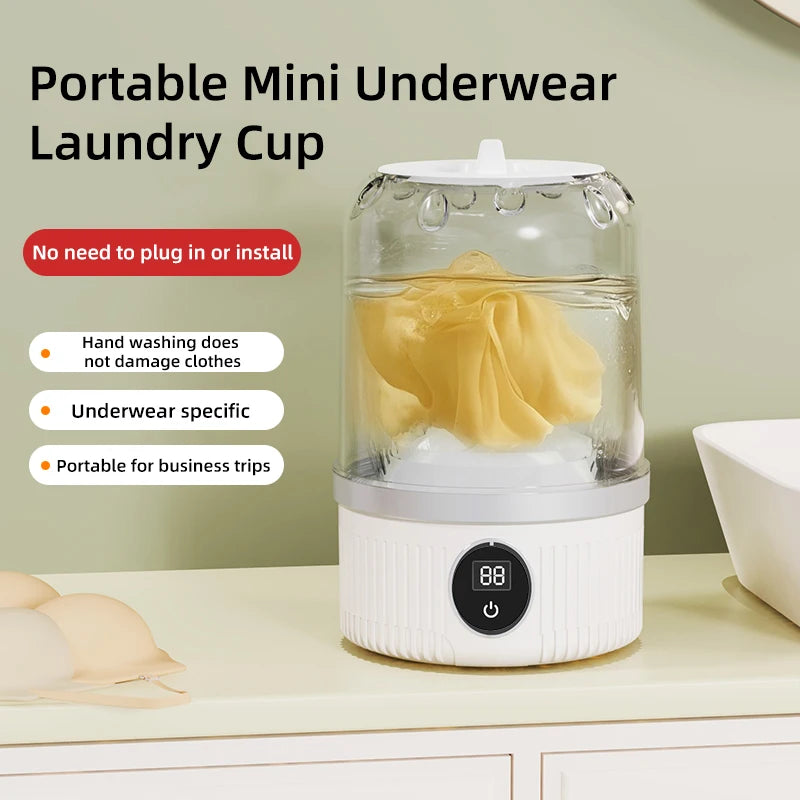 Miniature Wireless Washing Machine: Specialized Care for Underwear, Socks & Pet Wear
