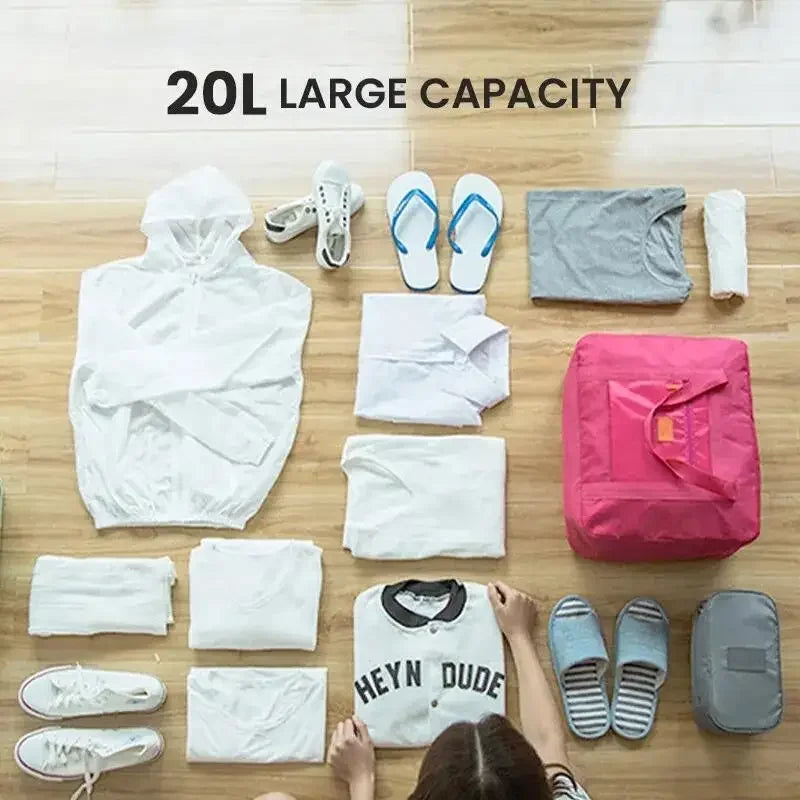 Nomad Foldable Carry-On: Water-Resistant Overnight Bag with Trolley Sleeve