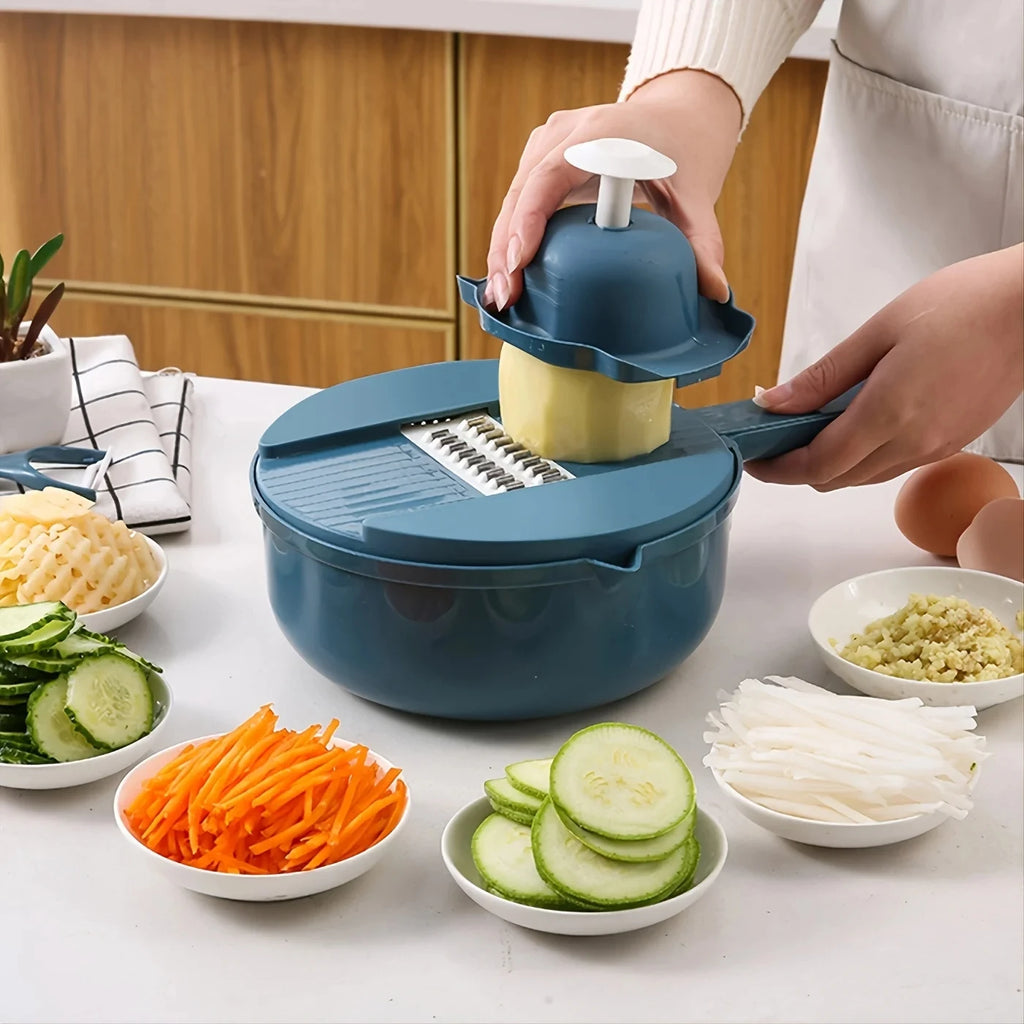 The 60-Second Salad Slicer: 9-in-1 Multi-Functional Vegetable Cutter & Grater