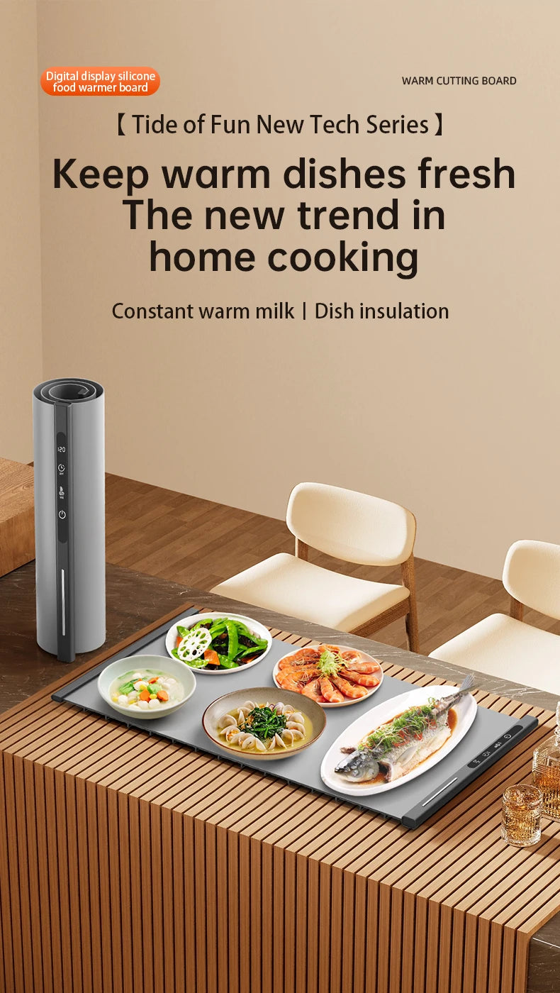 The Modern Hostess Warming Tray: Portable Fast-Heating Mat with Smart Temp Control