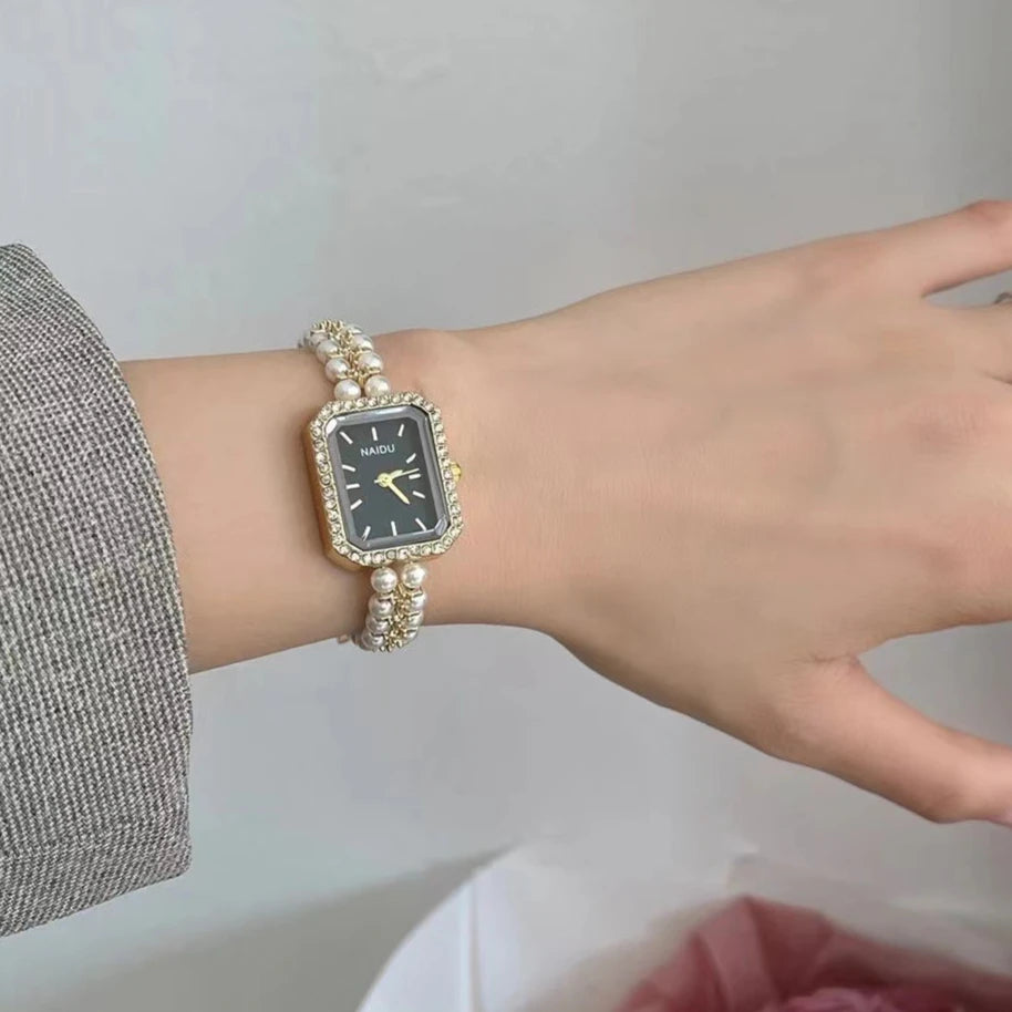 Pearl-Incrusted Luxury Watch for Weddings & Special Events For Women